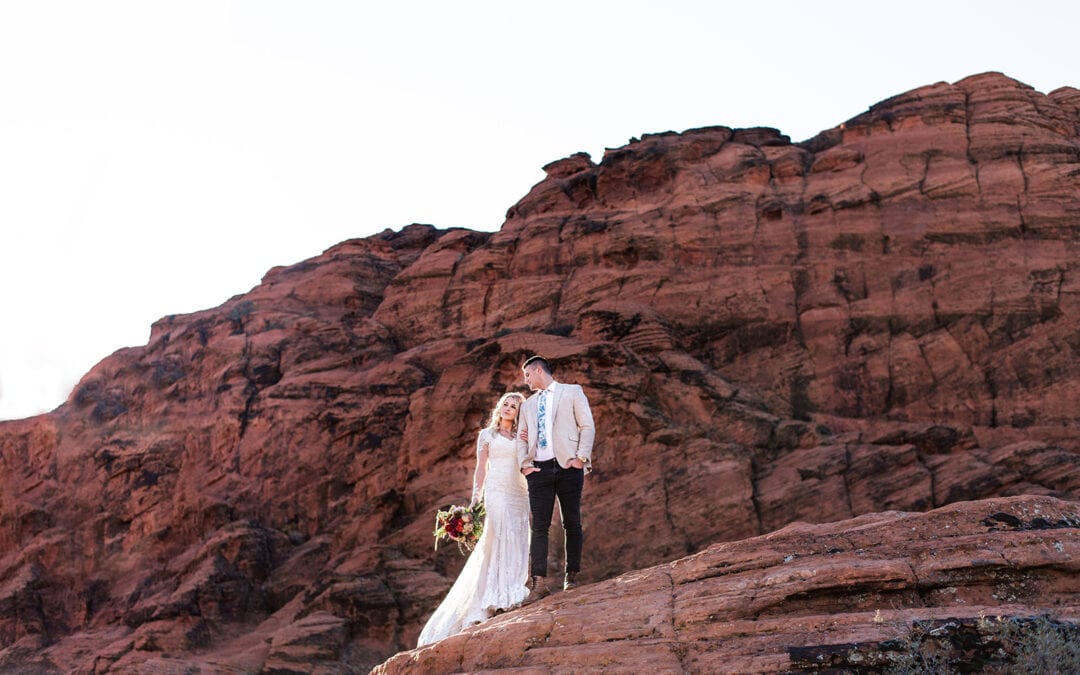 Harsh Light Snow Canyon Bridals